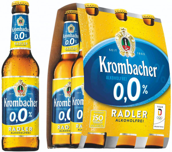 Krombacher 0,0% Radler 6x0,33l MEHRWEG